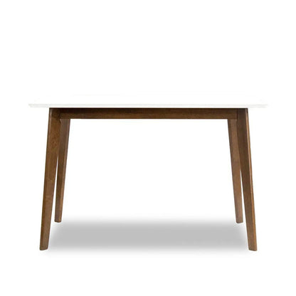 Carlos Dining Table in Solid Wood Brown Finish