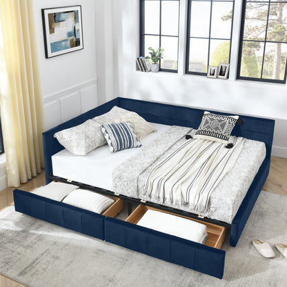 Elegant Upholstered Bed Frame And Armrests