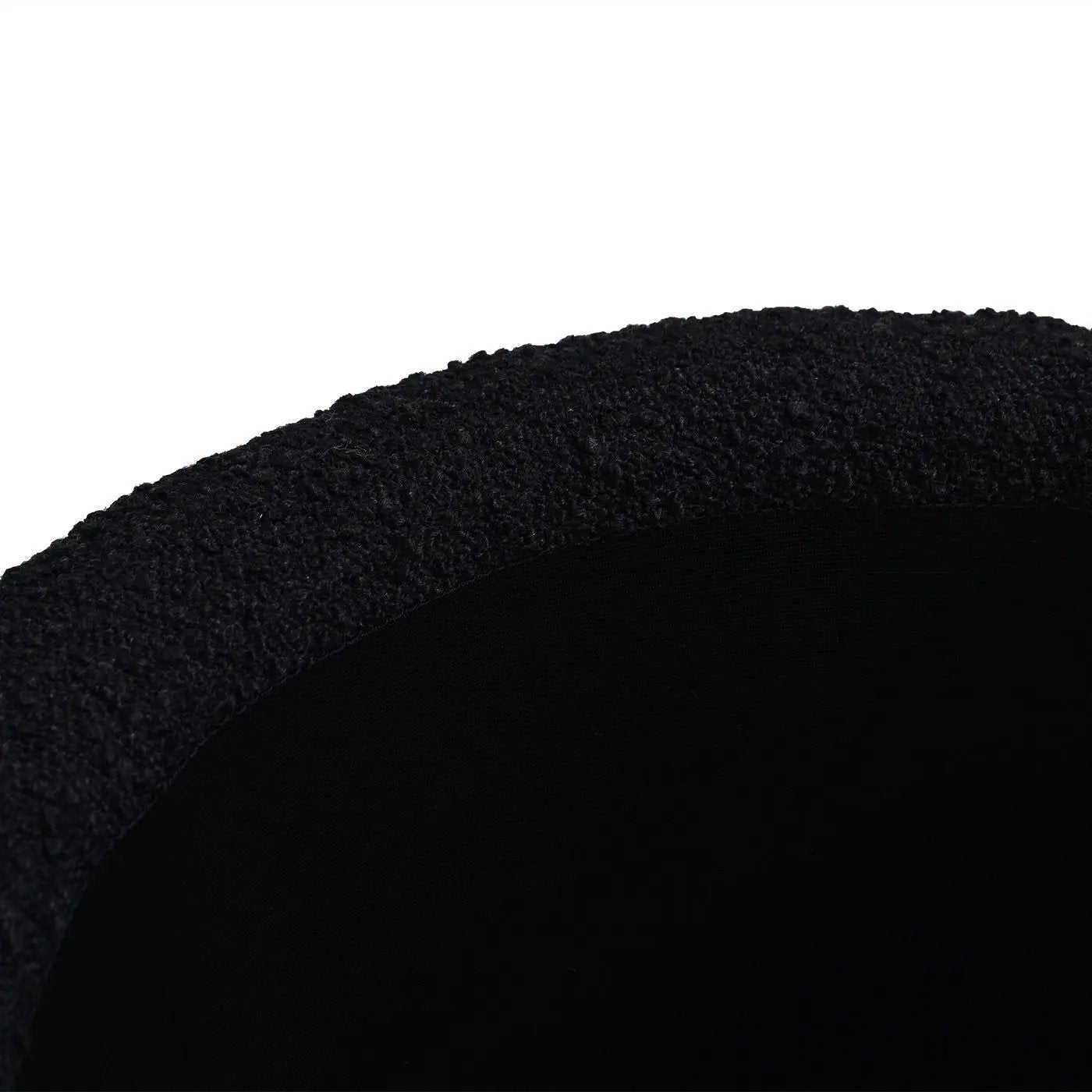 Fuji oversized round storage ottoman by Unique Piece Furniture, black exterior with interior on Tampa Home & Garden Store