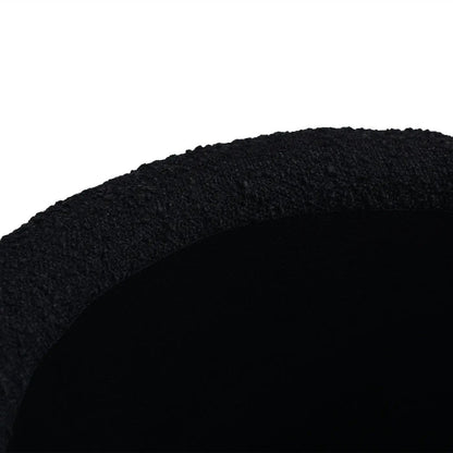 Fuji oversized round storage ottoman by Unique Piece Furniture, black exterior with interior on Tampa Home & Garden Store