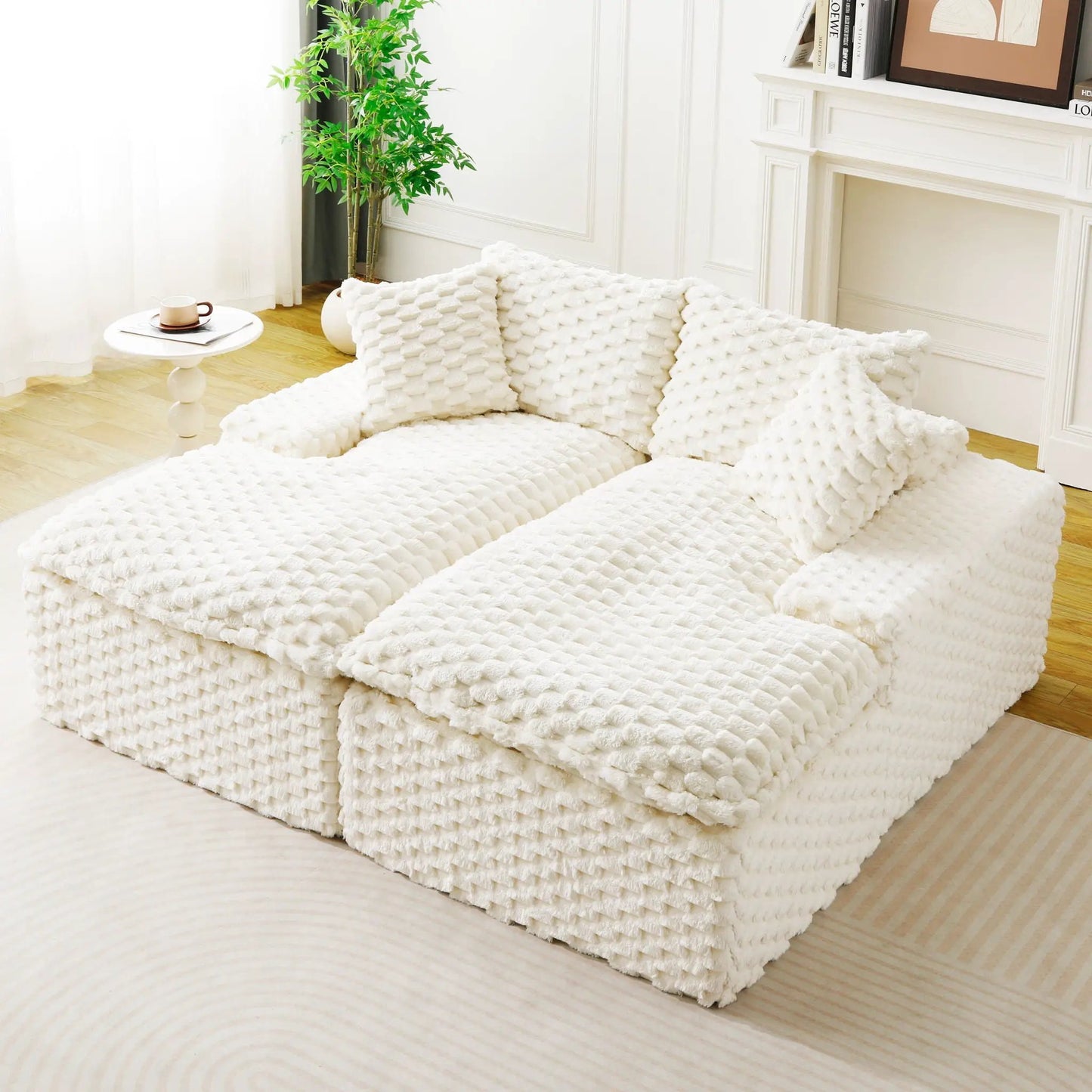 Double Chaise Lounge With Full Compressed Sponge