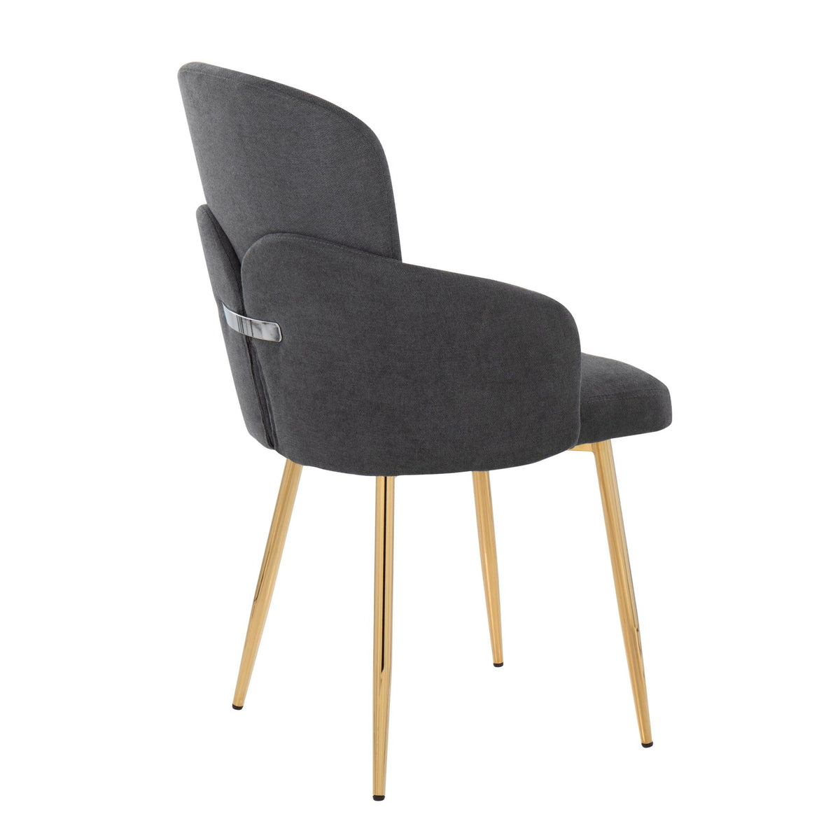 Dahlia contemporary dining chair set gray fabric with metal legs on Tampa Home & Garden Store