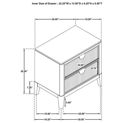 Ennis 4-Piece Bedroom Set blueprint illustration featuring bed with drawer storage HouseOfZazla on Tampa Home & Garden Store