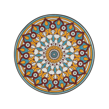 Round Ceramic Outdoor Table And Colorful Tile Top