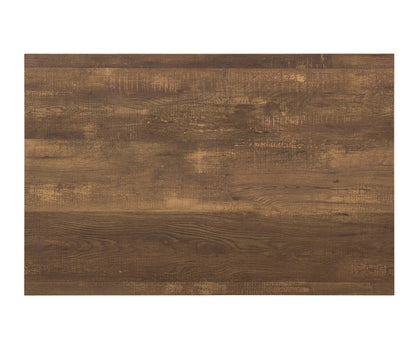 Rustic Oak Desk in Taupe Finish with Sturdy Build