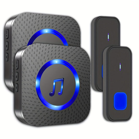 Wireless Doorbell System with 2 Transmitters & 2 Plug-in Receivers, 1000ft Range - Tampa Home & Garden Store