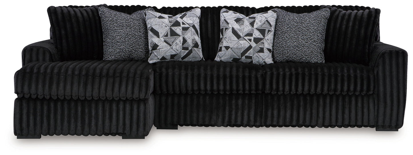 Midnight Madness Sectional and Jumbo Corduroy