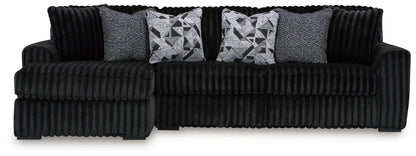 Midnight Madness Sectional and Jumbo Corduroy