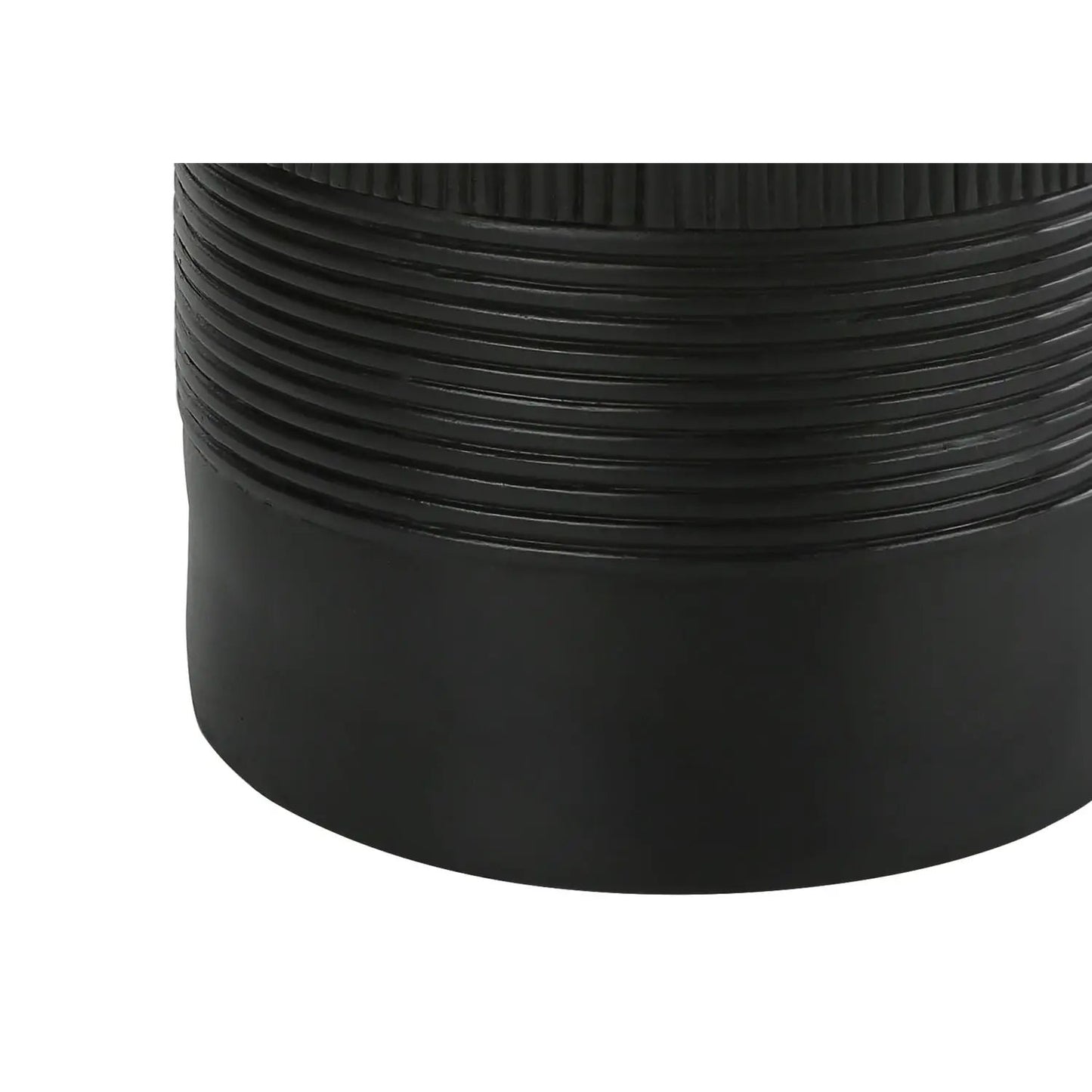Table lamp base in black resin with ribbed rings on Tampa Home & Garden Store