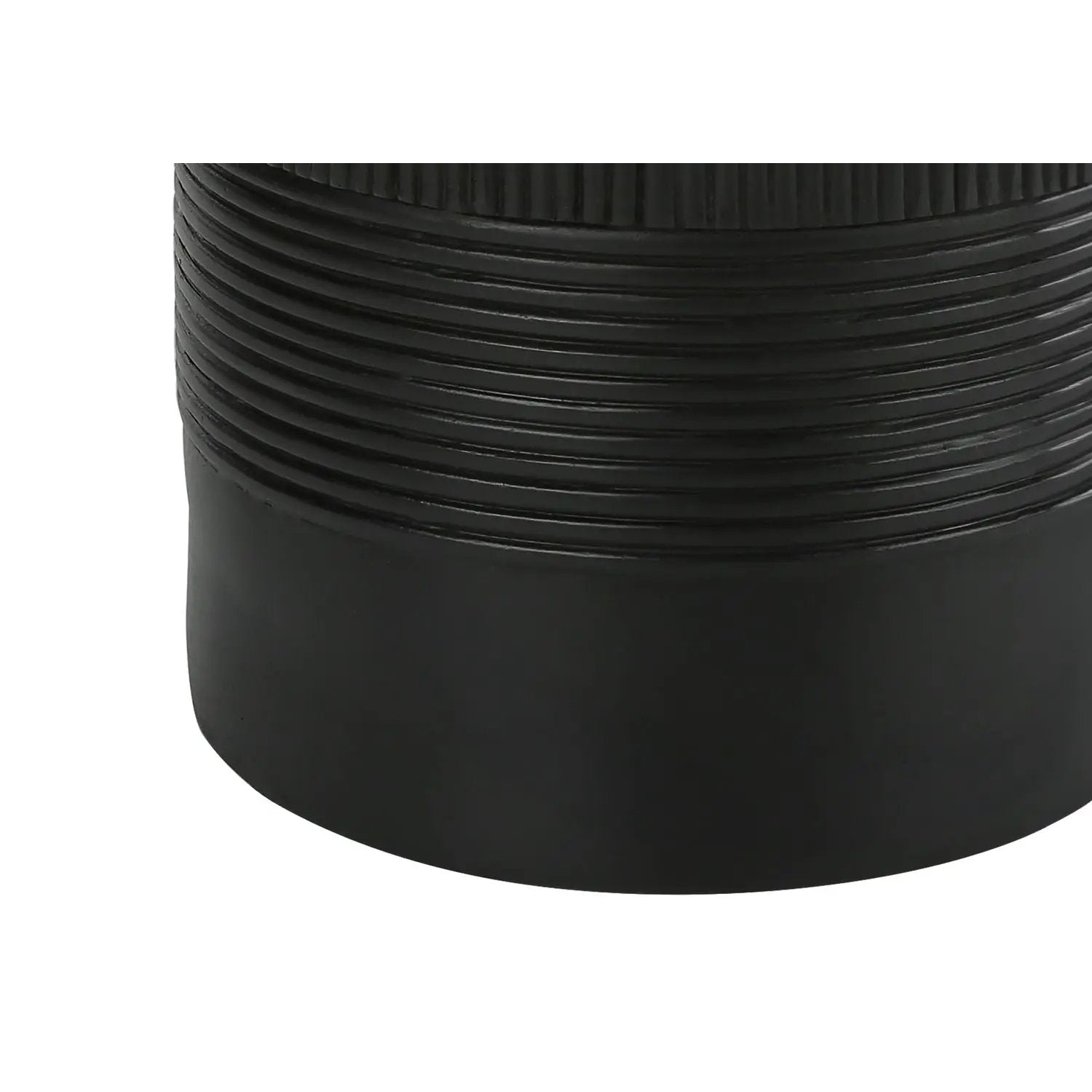 Table lamp base in black resin with ribbed rings on Tampa Home & Garden Store