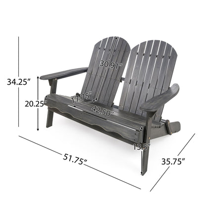 Adirondack Rocking Loveseat For Patio And Garden