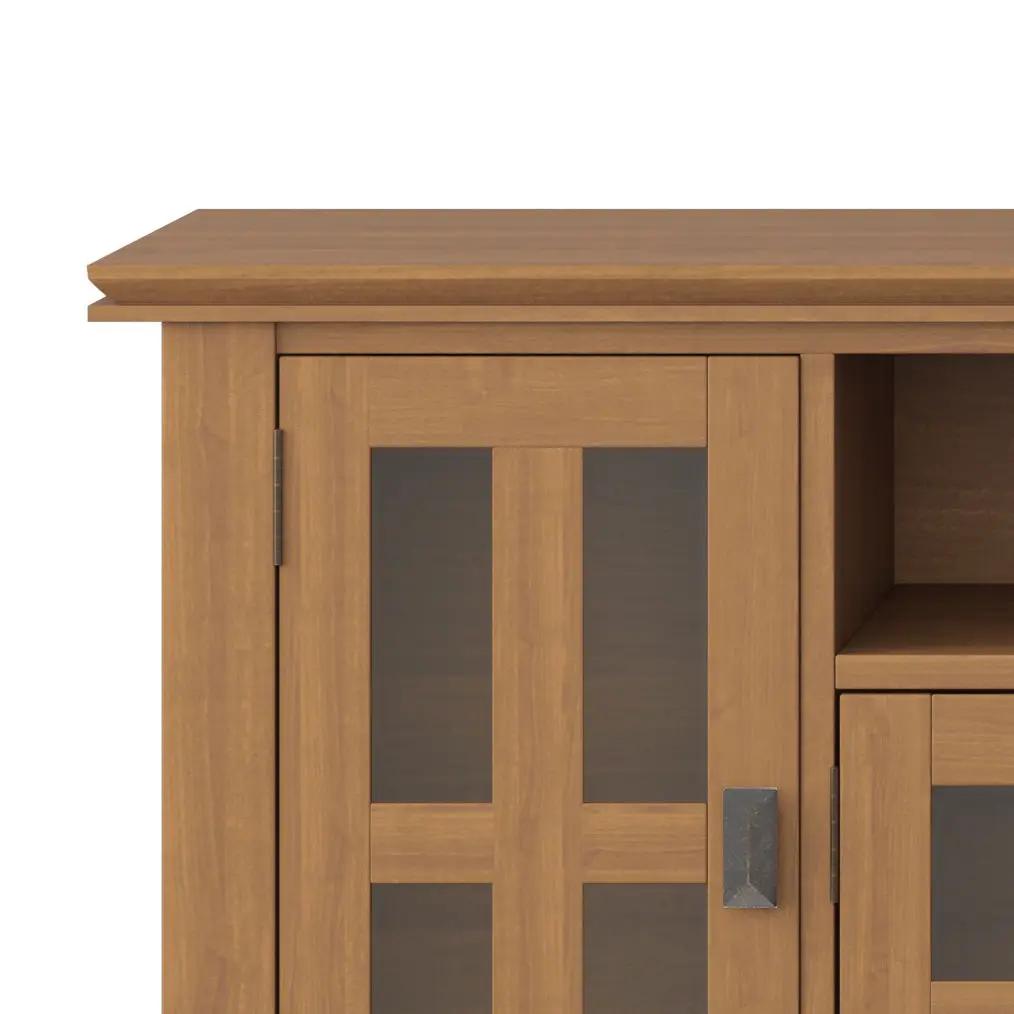 Artisan Tv Media Stand Glass Doors and Drawers