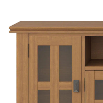 Artisan Tv Media Stand Glass Doors and Drawers