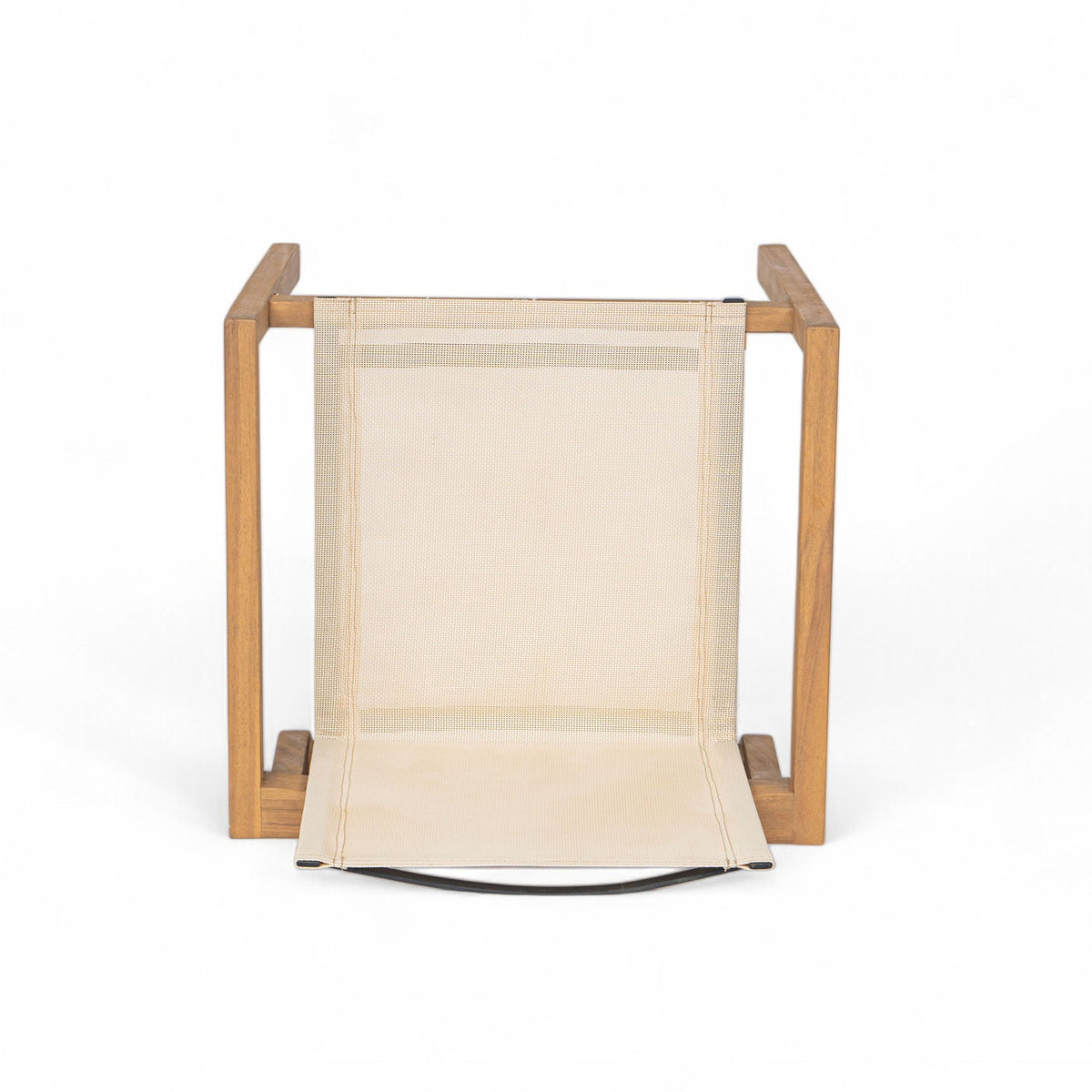 Belfast dining chair set with mesh seating, acacia wood frame, HouseOfZazla set of 2 on Tampa Home & Garden Store