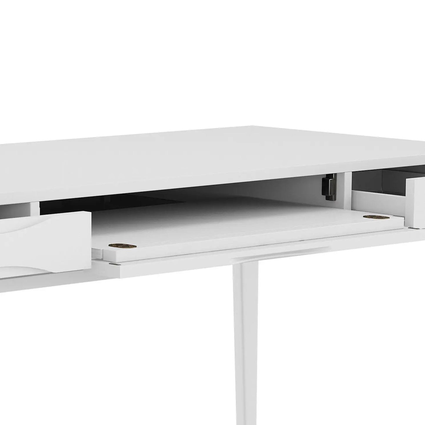 Harper Handcrafted Desk by Unique Piece Furniture, white finish with pull-out keyboard tray on Tampa Home & Garden Store