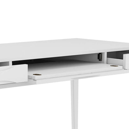 Harper Handcrafted Desk by Unique Piece Furniture, white finish with pull-out keyboard tray on Tampa Home & Garden Store