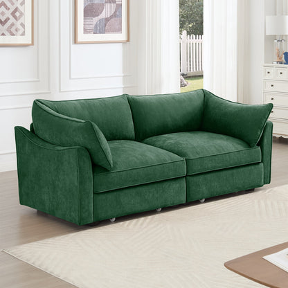 2 Seater Sofa With Pull Out Storage Drawers green velvet upholstery by HouseOfZazla on Tampa Home & Garden Store