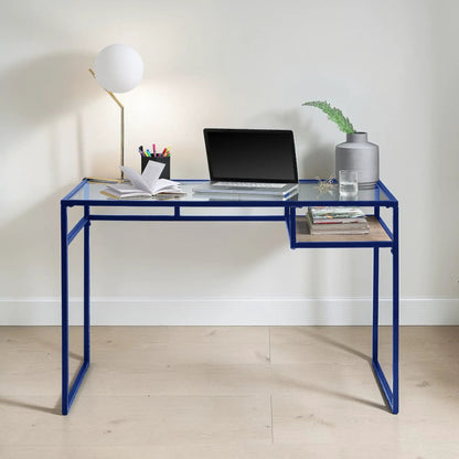 Yasin Glass Top Writing Desk Modern Style