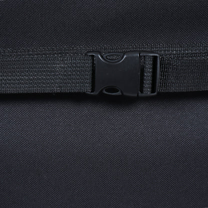 Pet trailer strap buckle on textured black fabric on Tampa Home & Garden Store
