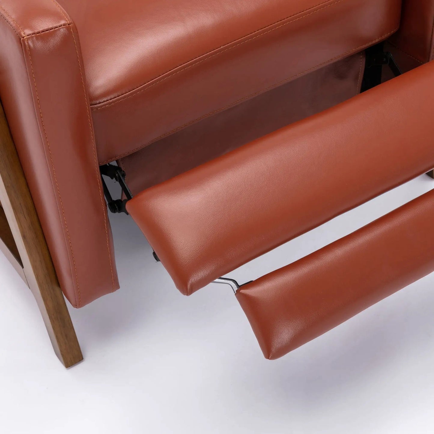 Richland push-back recliner chair in brown leather with armrest by Unique Piece Furniture on Tampa Home & Garden Store