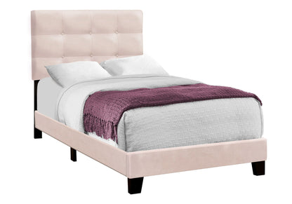 Transitional Upholstered Bed Frame and Headboard