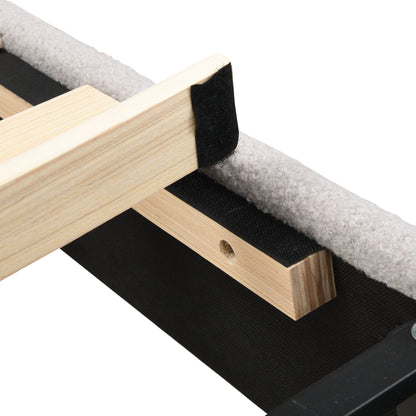 Sturdy Platform Bed Frame and a Padded Headboard