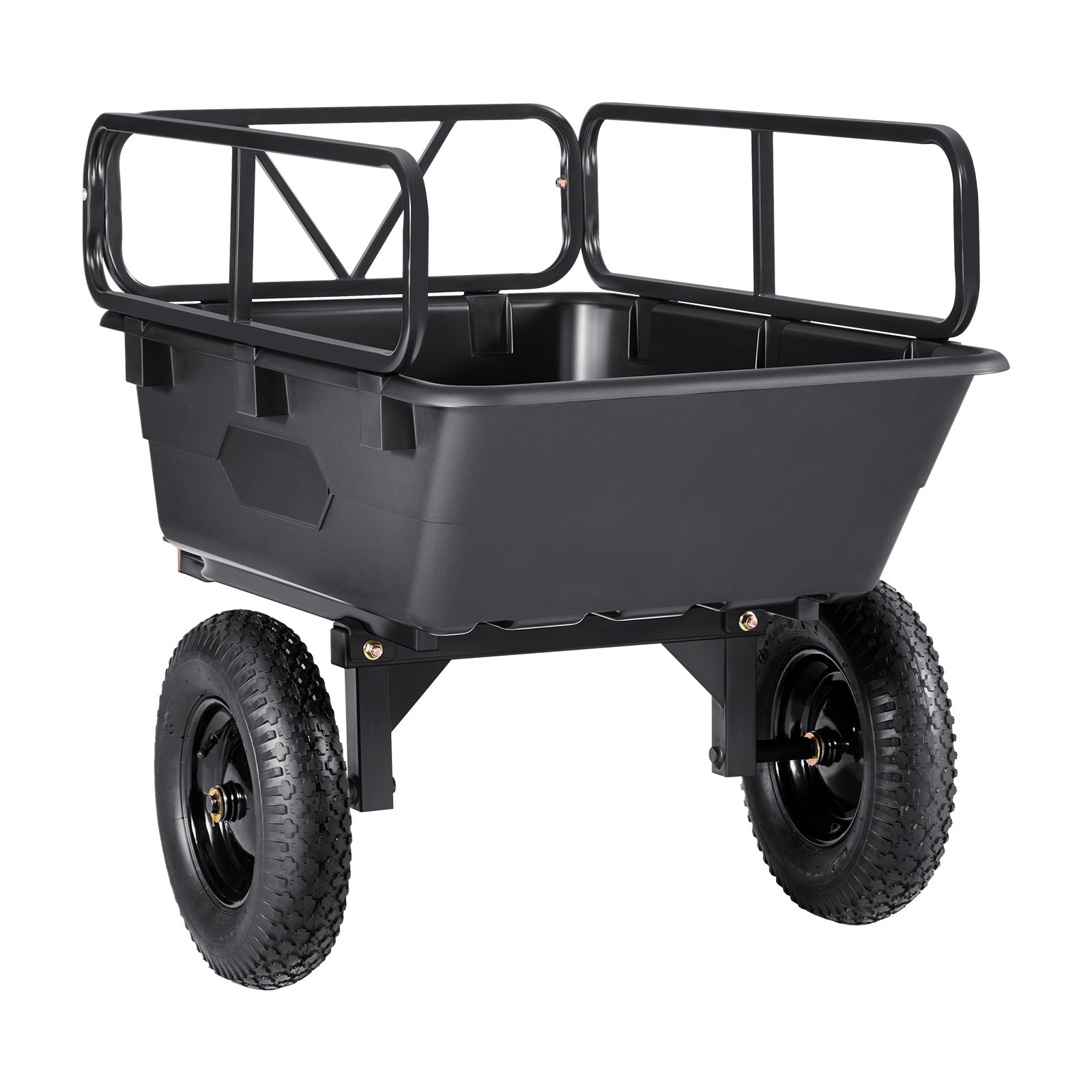 Dump Trailer 500 lbs 10 Cu Ft plastic garden cart Black HouseOfZazla Garden Carts on Tampa Home & Garden Store