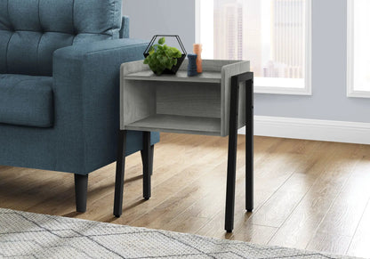 Accent Side Table, Reclaimed Wood Look, 2-Tier