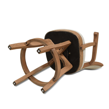 Swivel counter height bar stool with backrest, hardwood frame and beige upholstery HouseOfZazla on Tampa Home & Garden Store