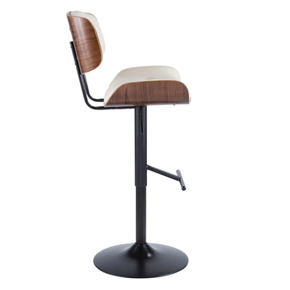 Lombardi Mid Century Modern Adjustable Bar Stool