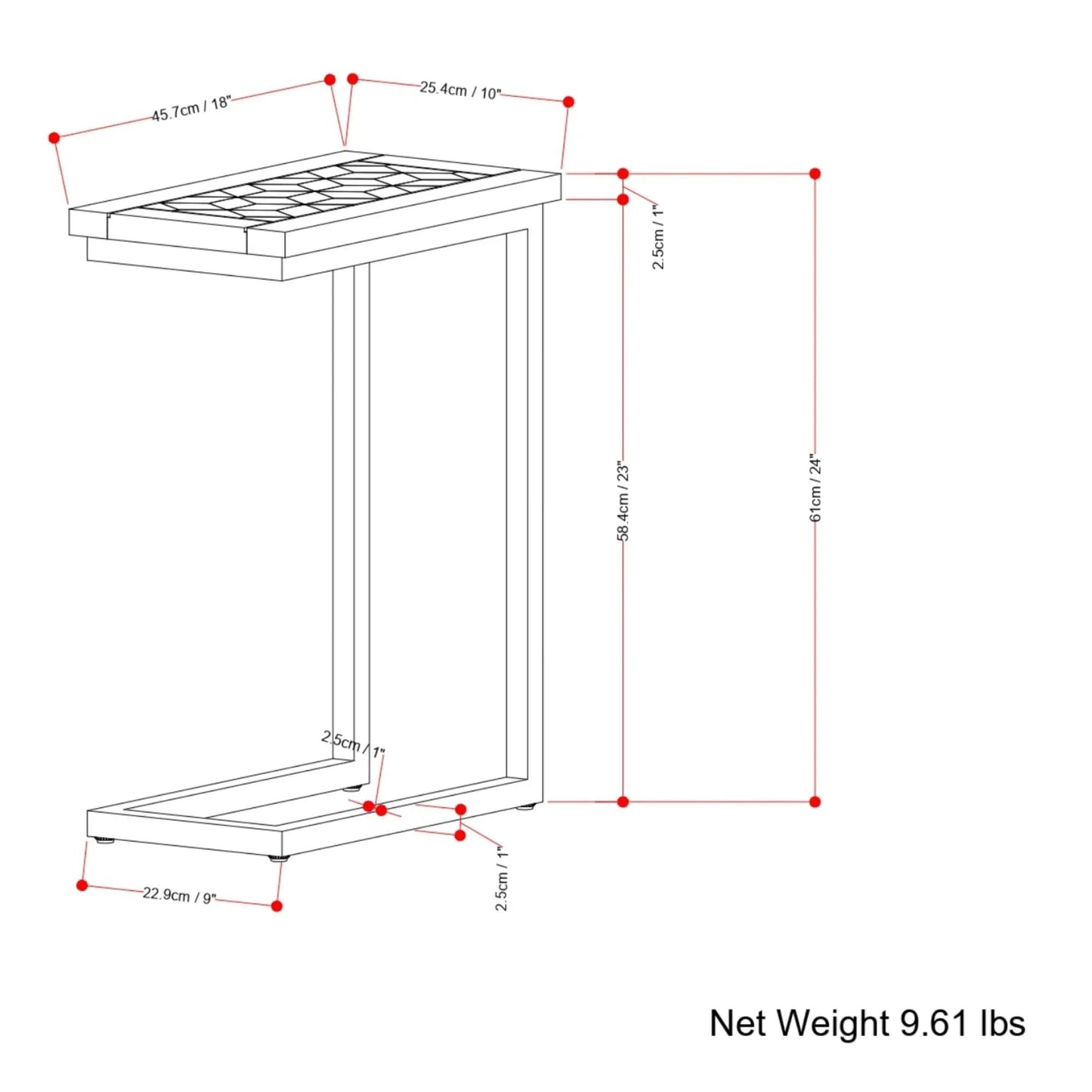 Skyler C-Side Handcrafted Table by Unique Piece Furniture, lattice-top side table on Tampa Home & Garden Store