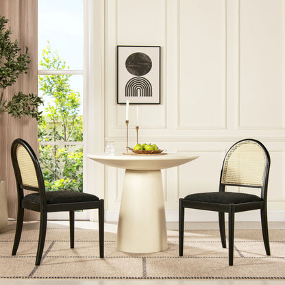 Curved cane dining chairs with black frames and resin cane back kids dining chair set on Tampa Home & Garden Store
