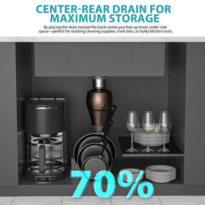 Stainless steel undermount kitchen sink with workstation by HouseOfZazla, under-sink setup on Tampa Home & Garden Store