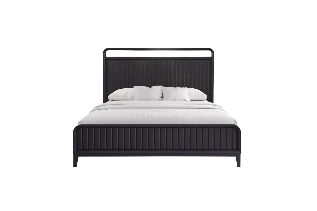 Contemporary Peppercorn and Open Panel Bed