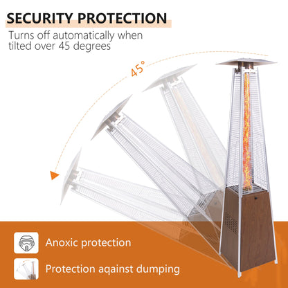 Outdoor Propane Patio Heater with Glass Tube