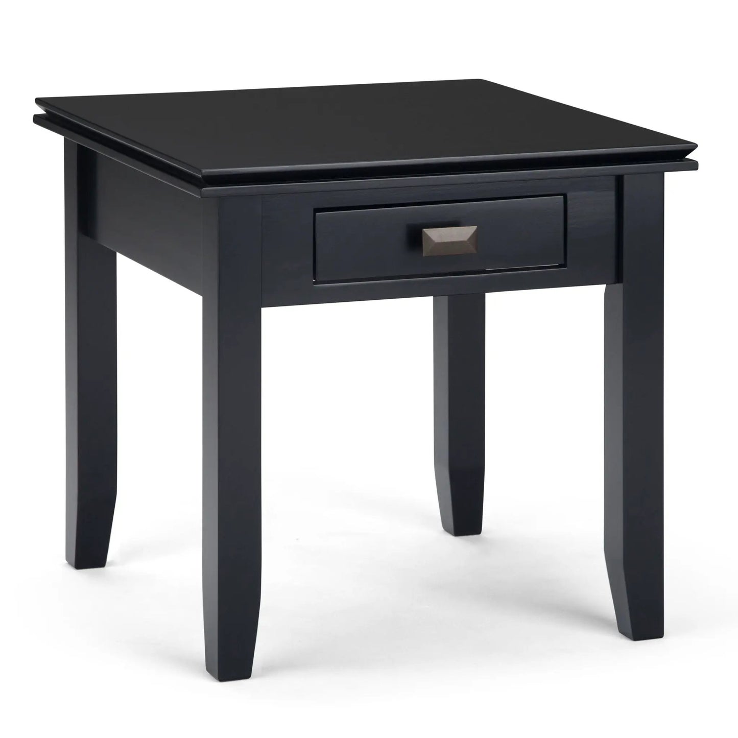 Artisan Handcrafted End Table, black finish with a single drawer on Tampa Home & Garden Store