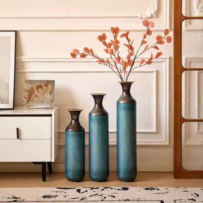 Modern Droplet Floor Vase Set In Three Pieces