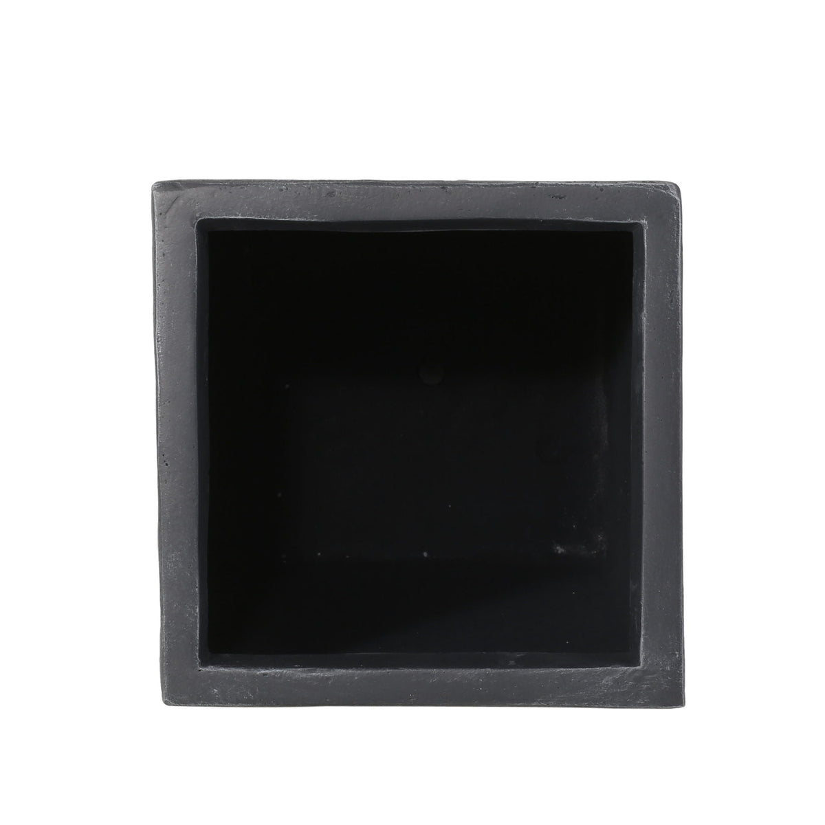 Modern Outdoor Planter by HouseOfZazla, dark gray square concrete-style planter with hollow interior on Tampa Home & Garden Store