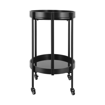 Oval Kitchen Island and Bar Cart With Glass Top