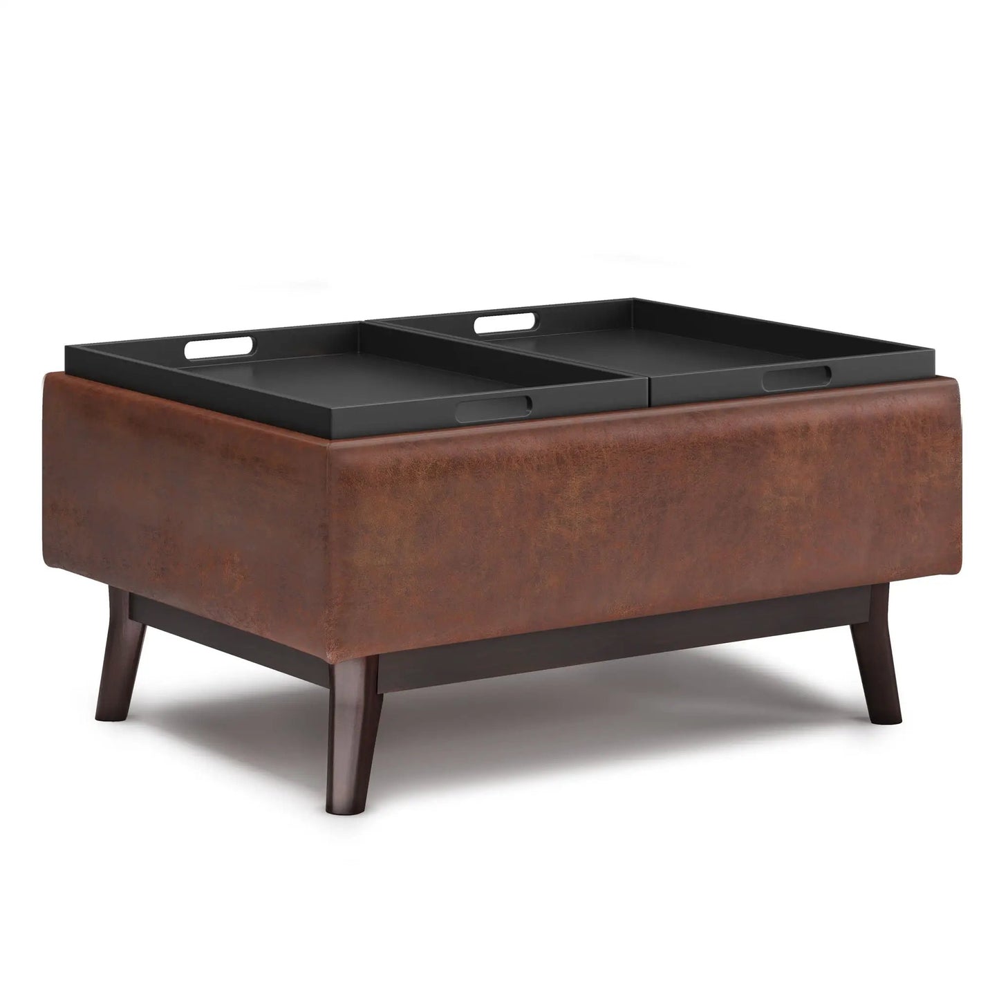 Owen Tray Top Small Coffee Table Storage Ottoman