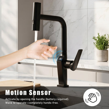 Touchless Matte Black Single Handle Faucet