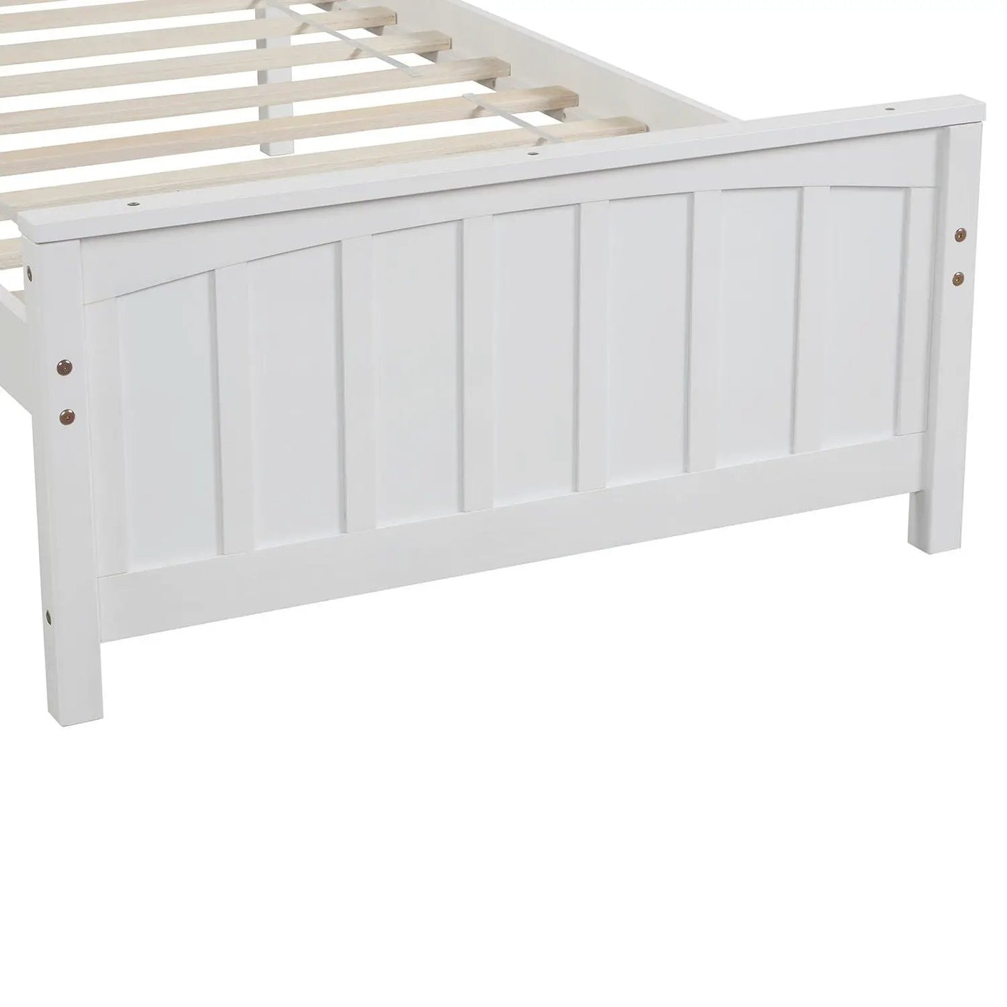 Wood Platform Bed with Headboard and Footboard