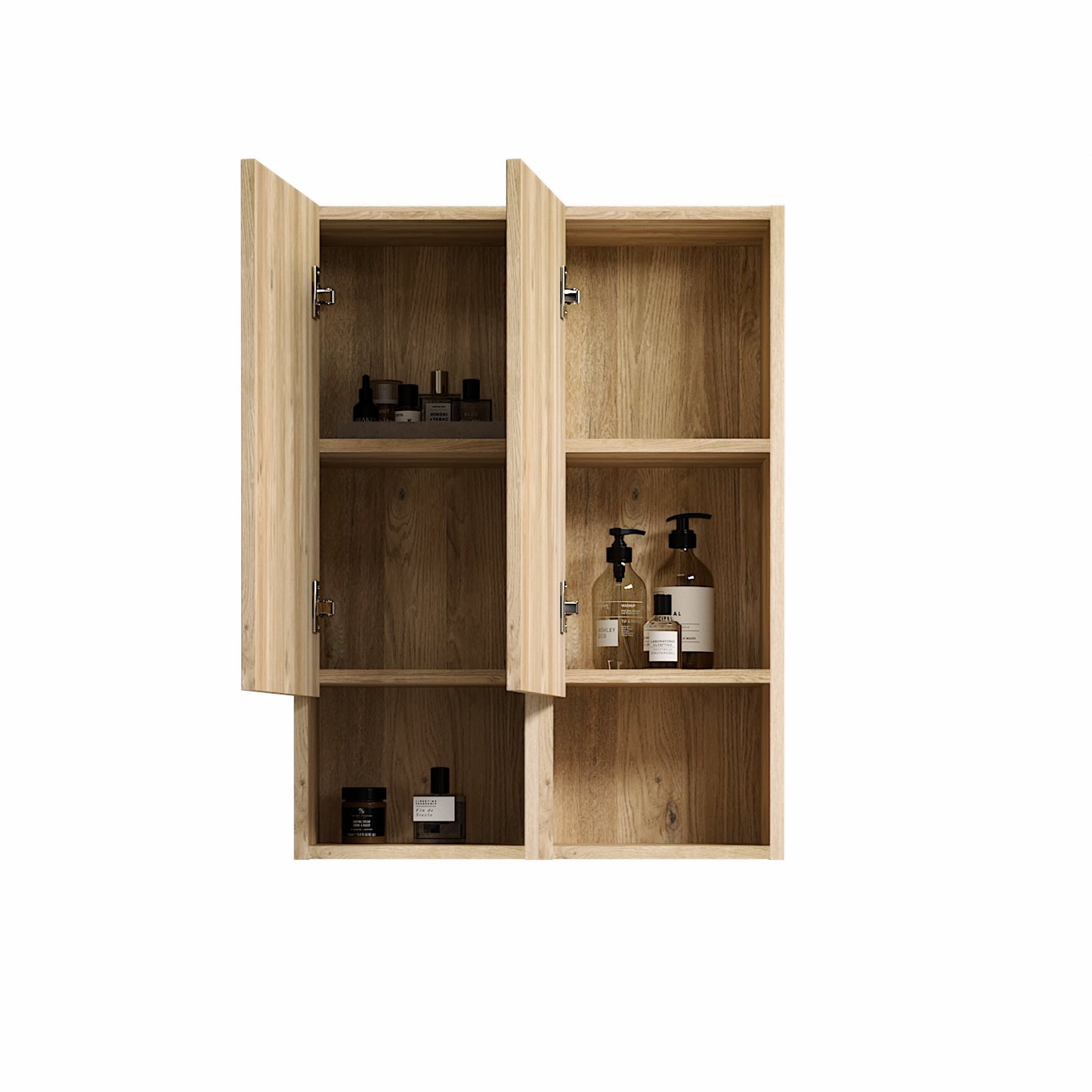 Abay Home Chic Striped Texture bathroom storage cabinet two-door wood by HouseOfZazla on Tampa Home & Garden Store