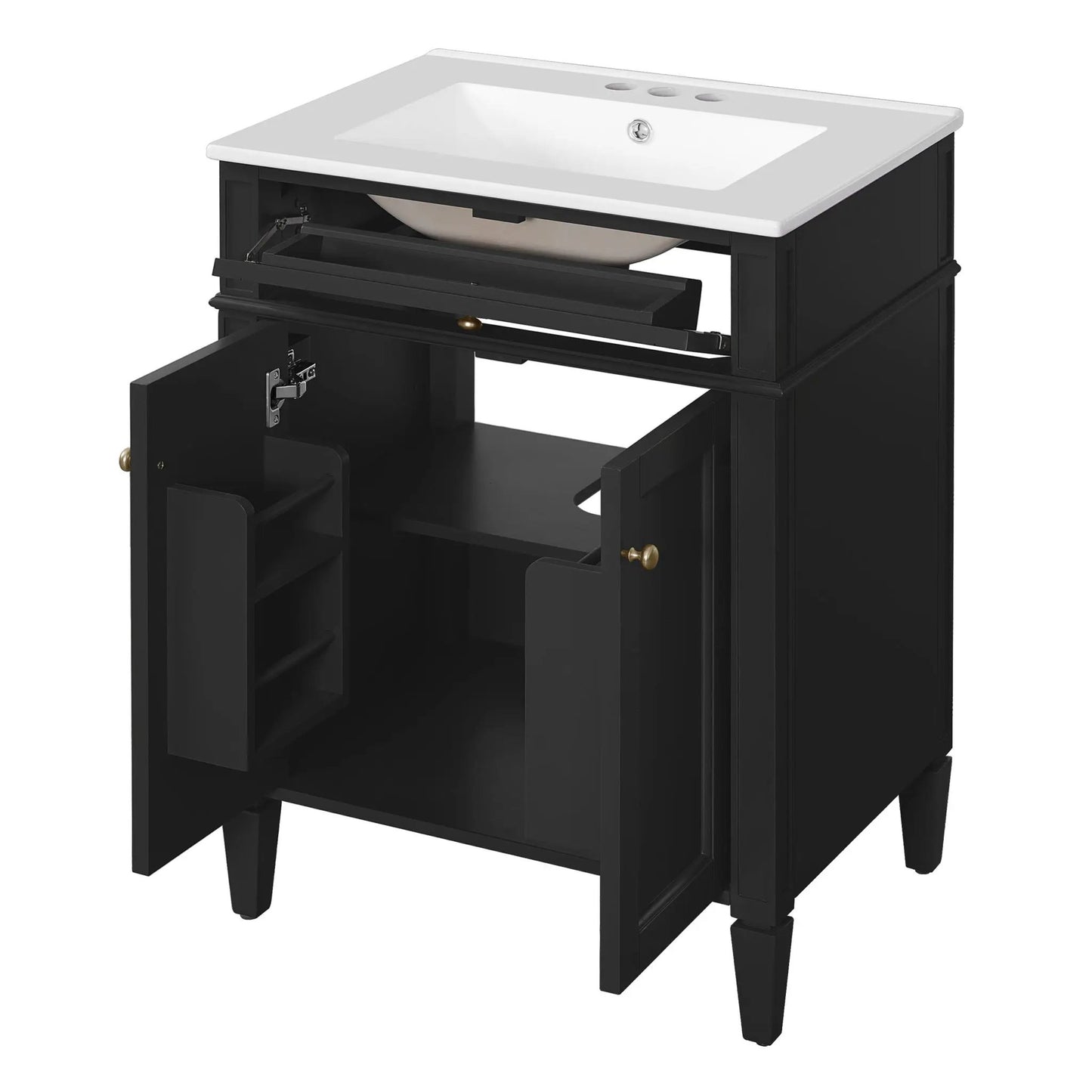 Bathroom Vanity With 2 Doors and Tip Out Drawer