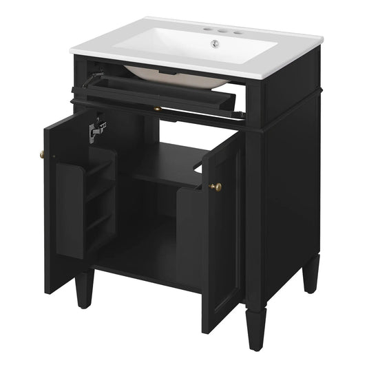 Bathroom Vanity With 2 Doors and Tip Out Drawer