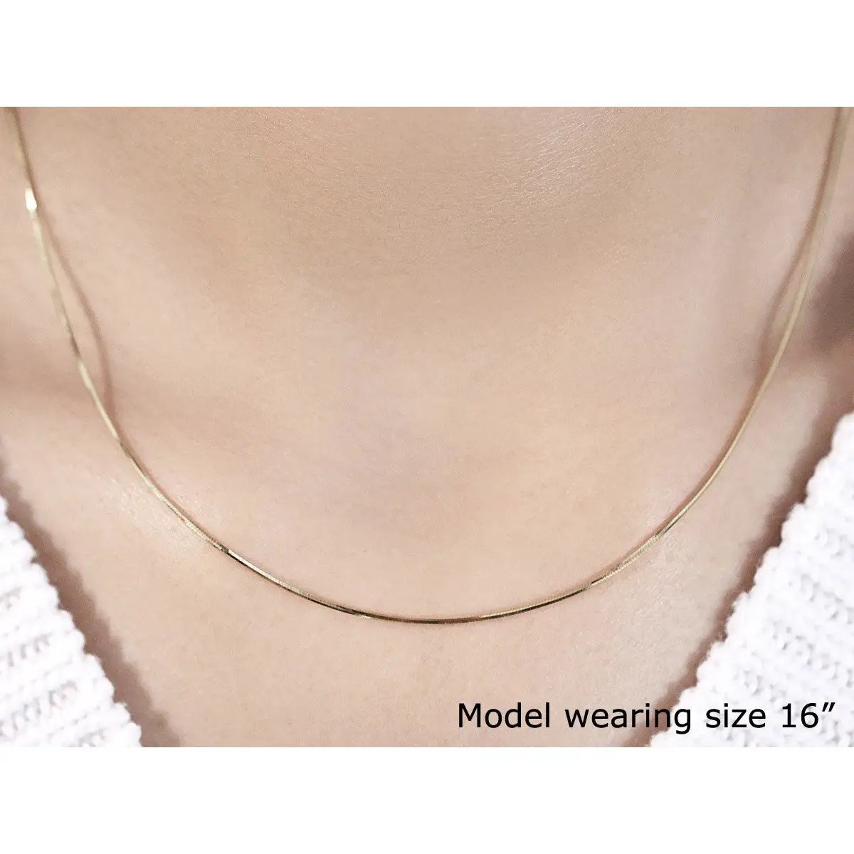 14k yellow gold octagonal shiny snake chain necklace 0.8mm by Bids.com on Tampa Home & Garden Store