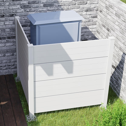 Two Panel Vinyl Outdoor Privacy Screen For Patio