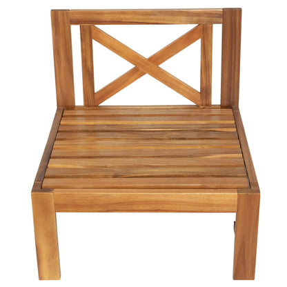 Acacia Wood Outdoor Patio Sectional Sofa Set
