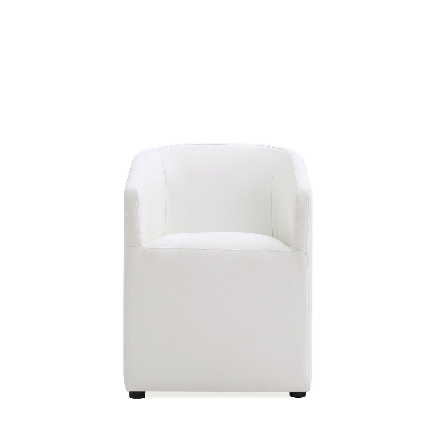 Anna and Modern Round Vegan Dining Armchair