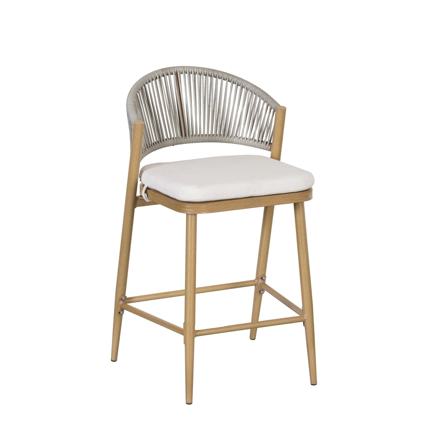 Outdoor Counter Stools with Wicker and Metal